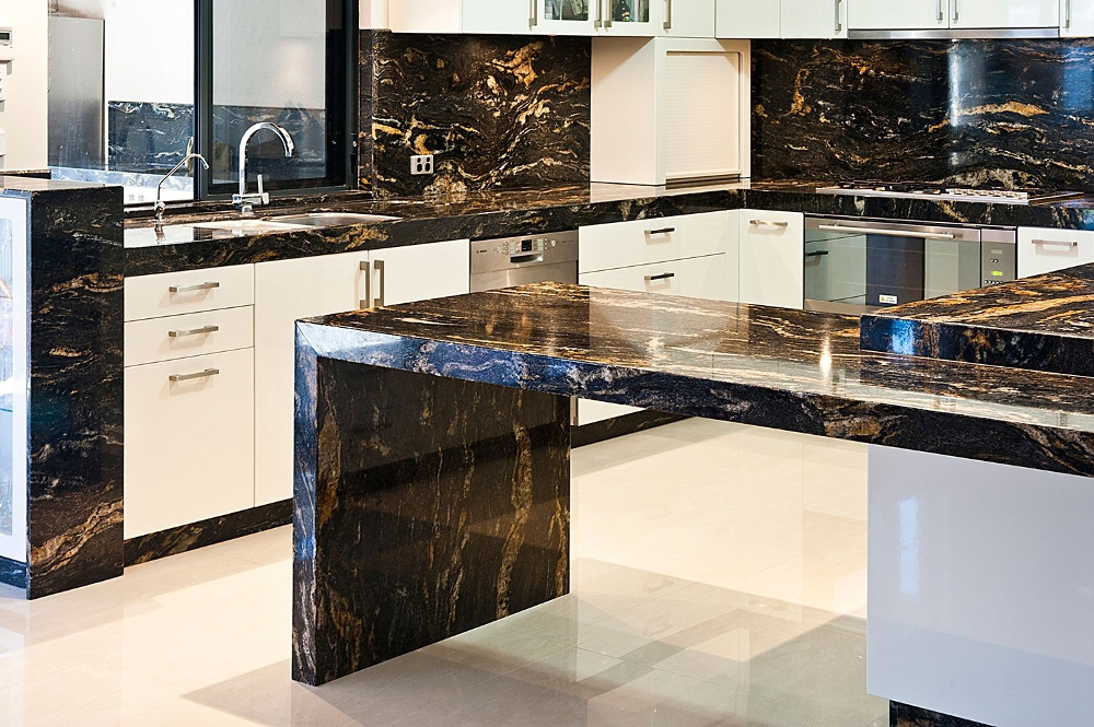 Sleek and Modern: Inspiring Kitchen Design Ideas with Black Granite ...