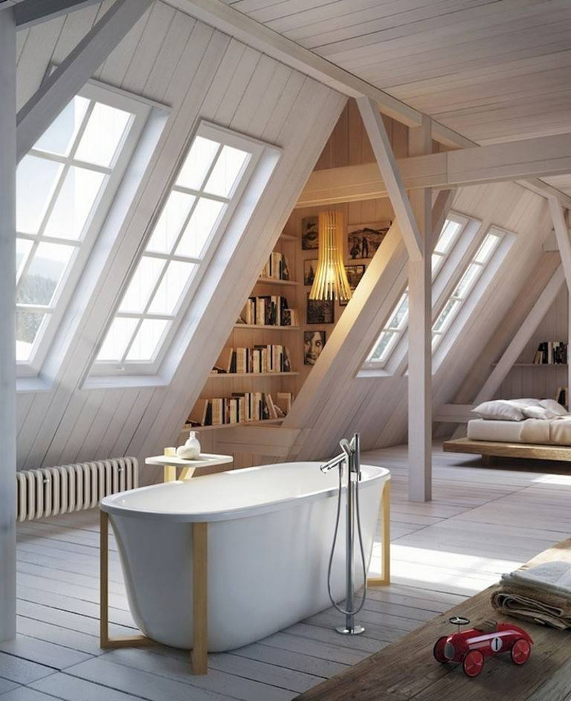 31+ Attic Bathroom Ideas That Add Value in 2022 Houszed