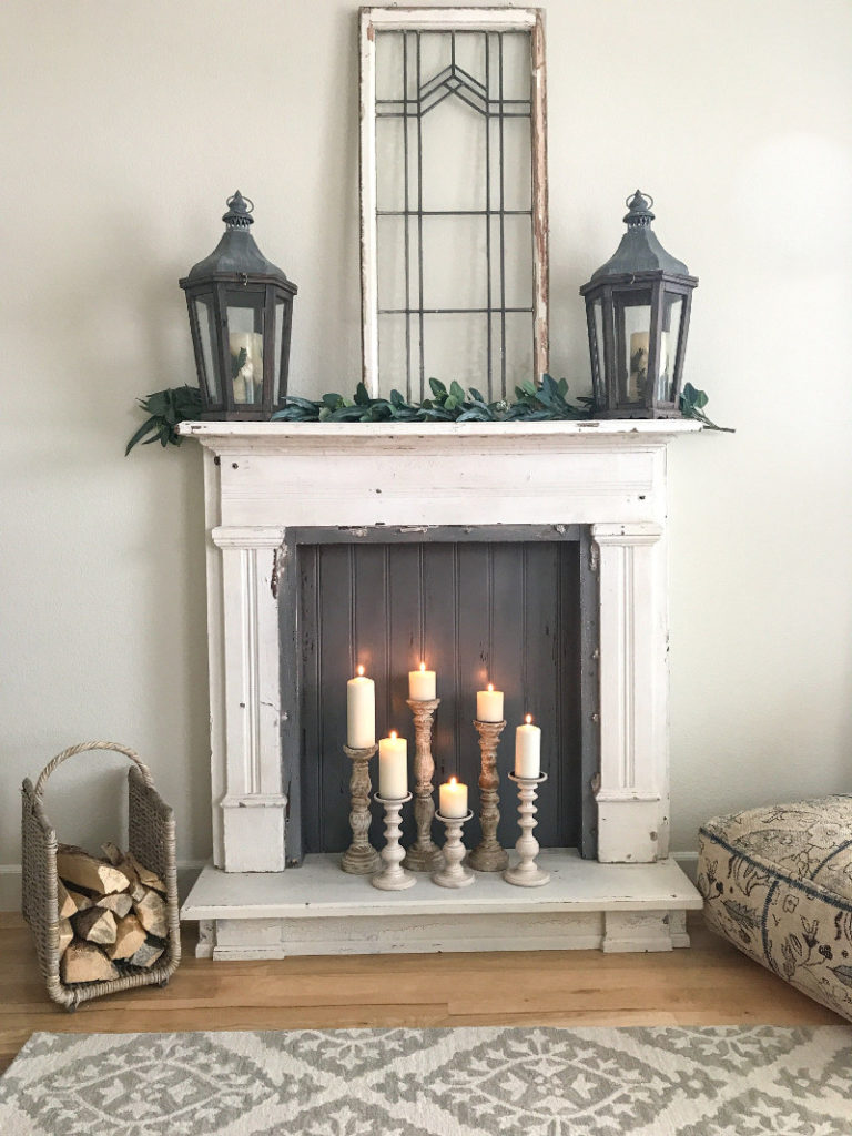 candle holders for fireplace mantel