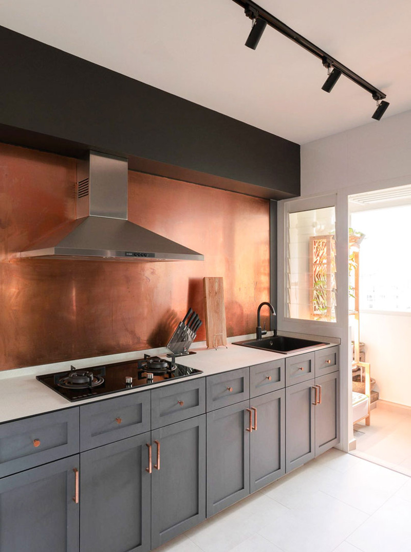 New Kitchen Copper Backsplash Ideas for Living room