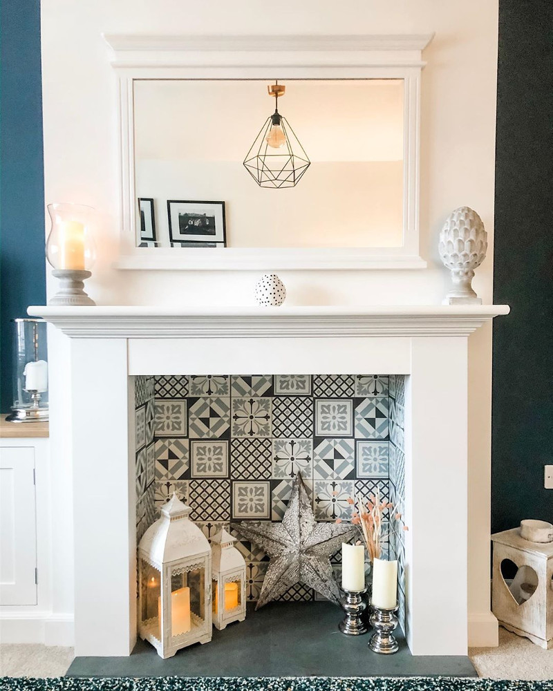 fireplace candle ideas