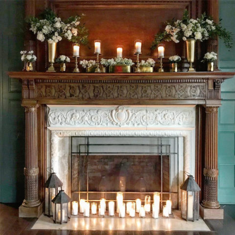 fireplace candle ideas