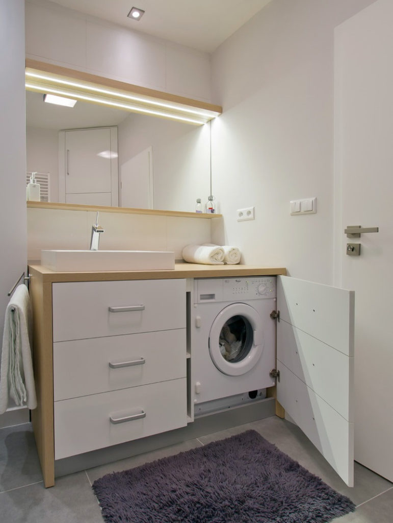 laundry room bathroom layout