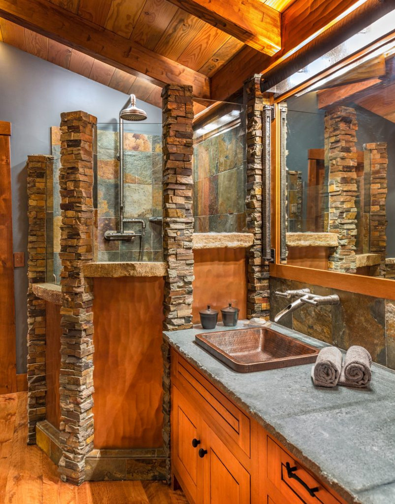 rustic style bathroom