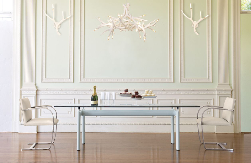 white antler decor