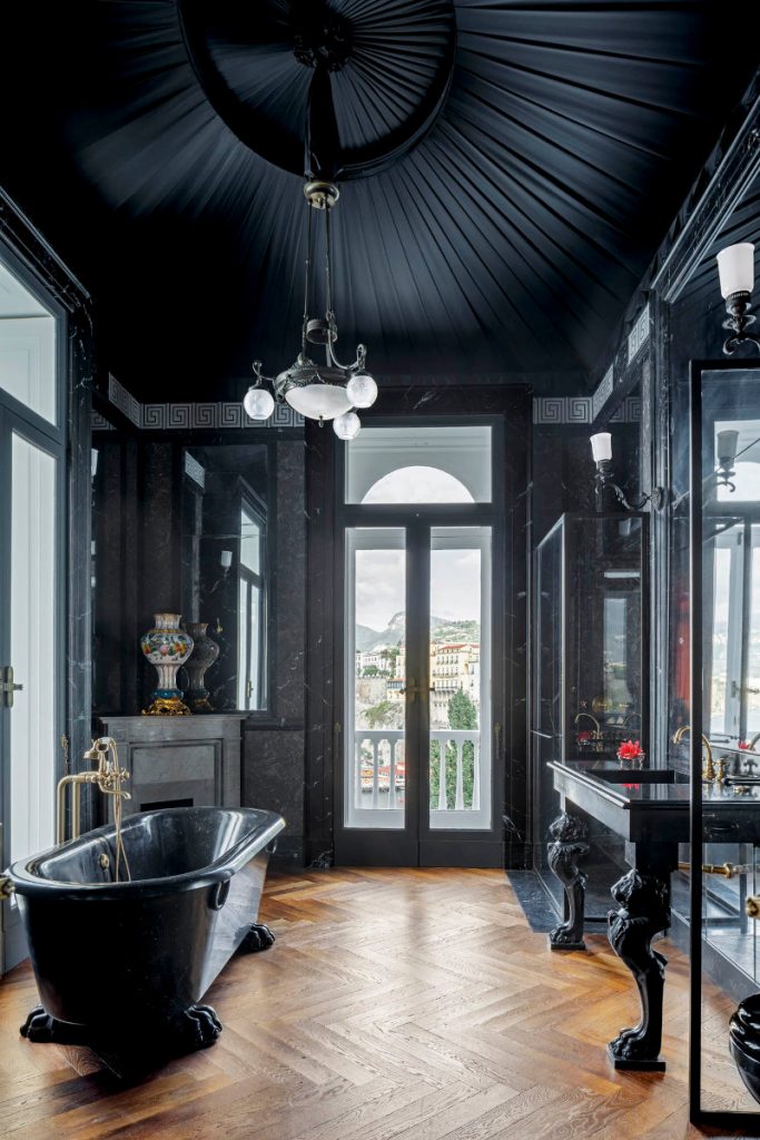 black gothic bathroom