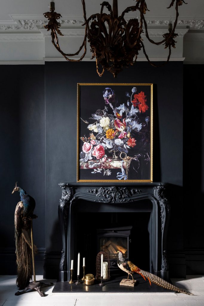 dark gothic living room