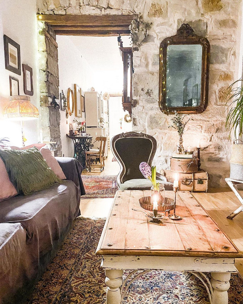 living room shabby chic rustic