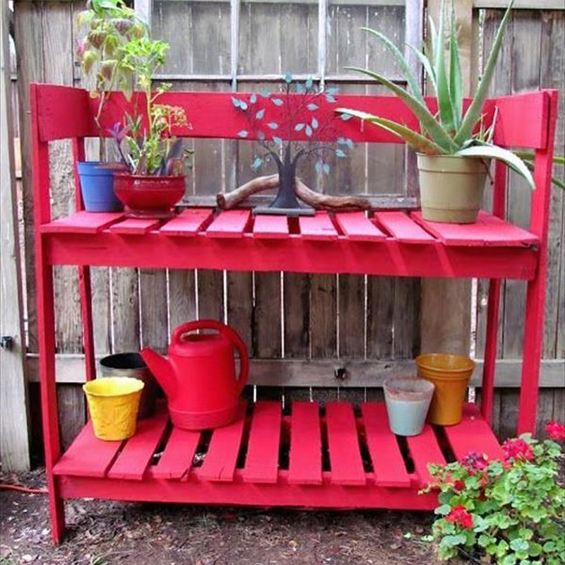 pallet garden bench ideas