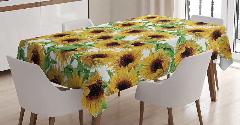 sunflower kitchen table cover
