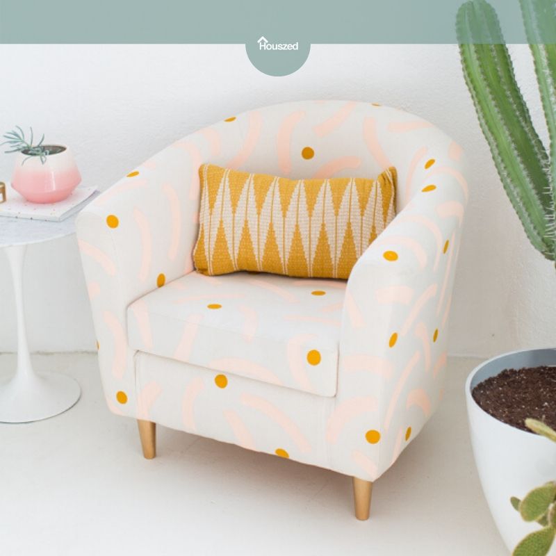 painted ikea tub chair hack