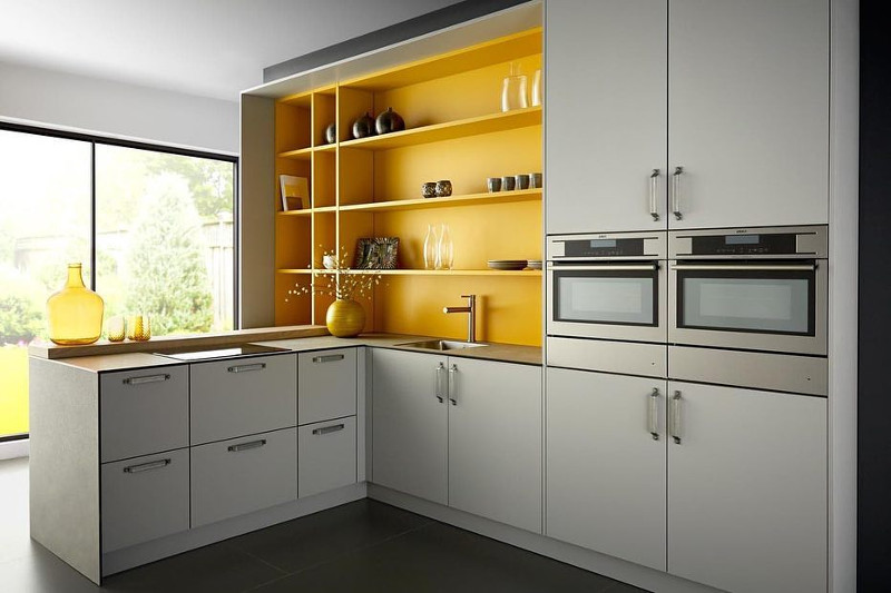 yellow and grey kitchen ideas
