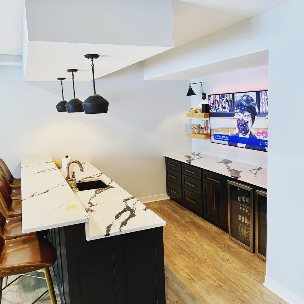 basement bar contemporary