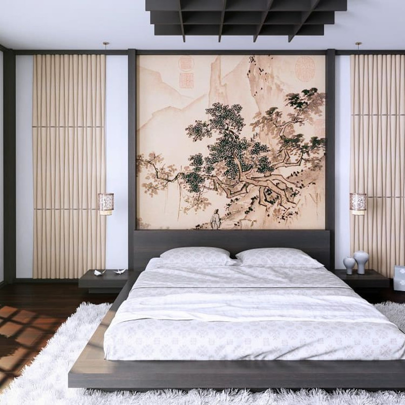japanese inspired bedroom décor