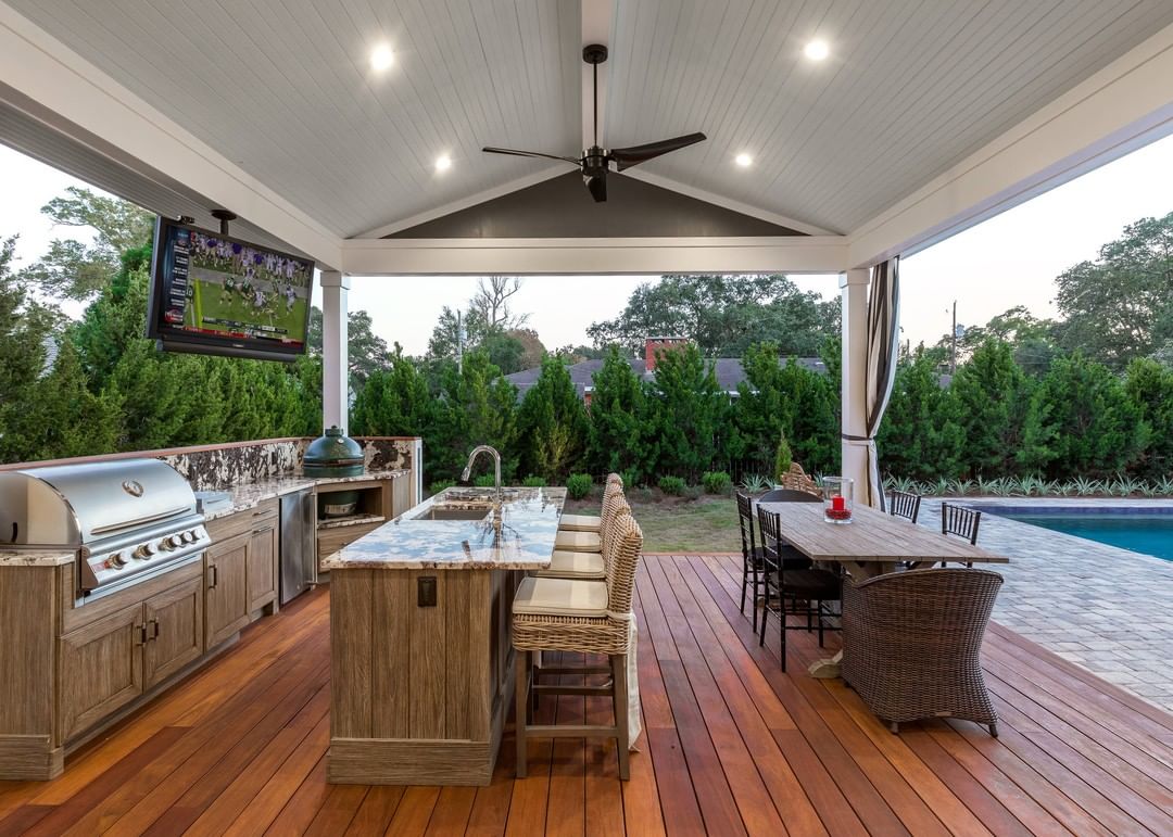 large outdoor kitchen design