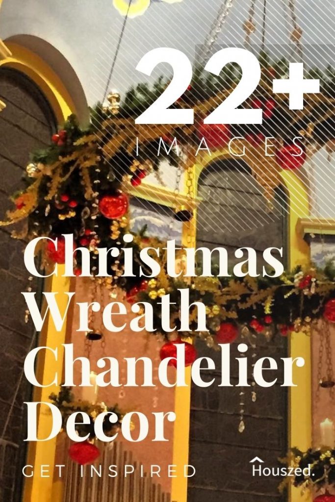 Christmas Wreath Chandelier Decor