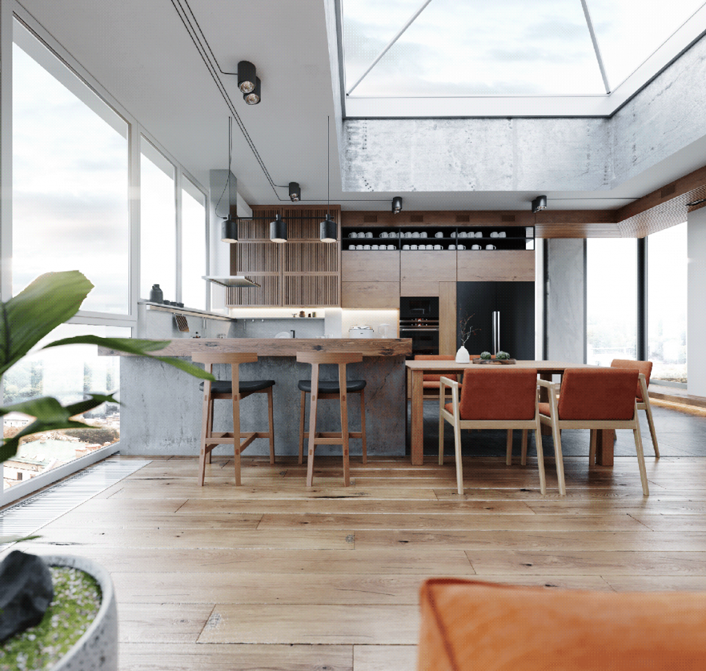 japanese apartment kitchen dining room