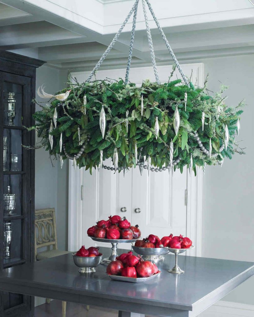 wreath chandelier