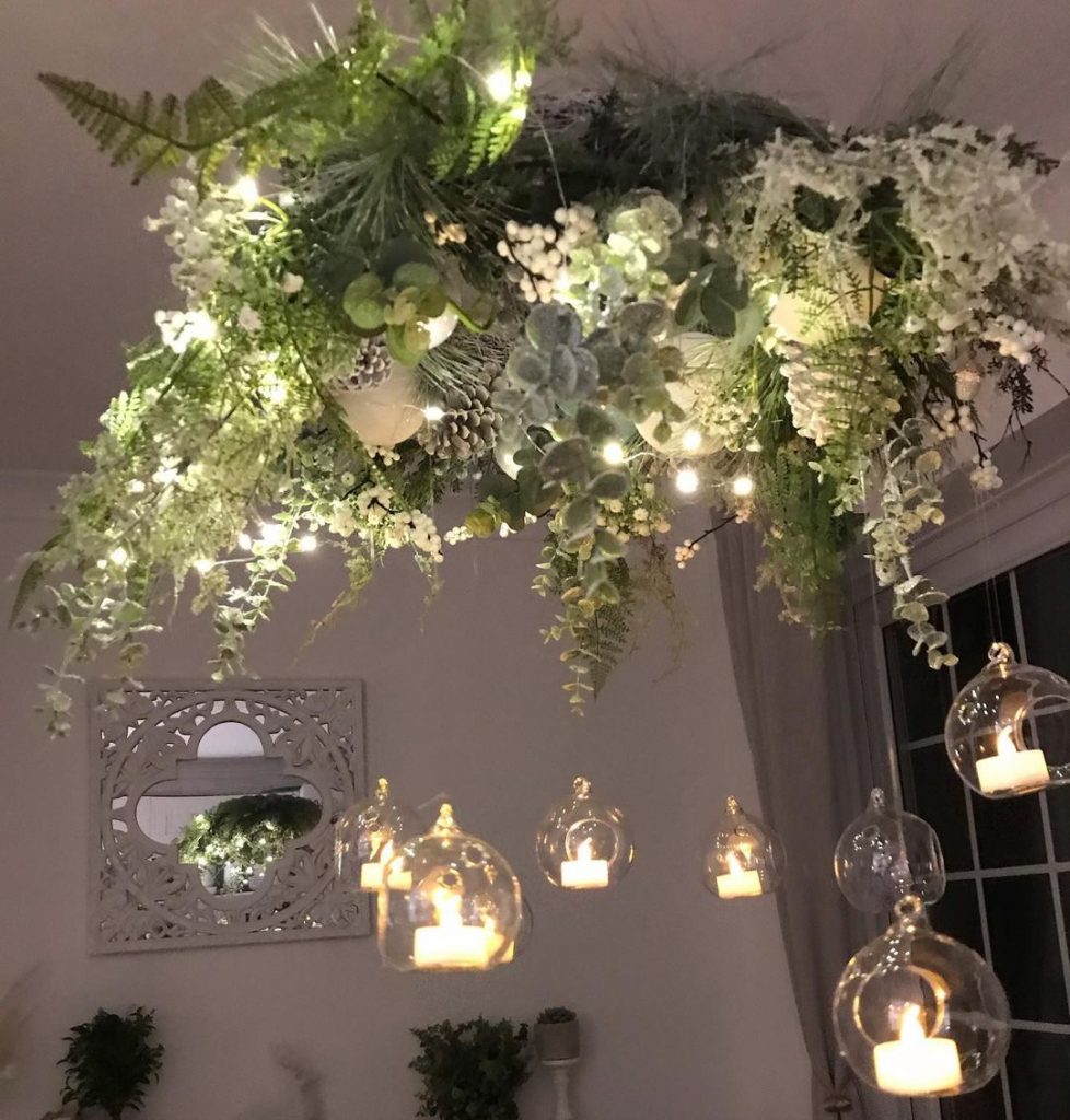 wreath light chandelier