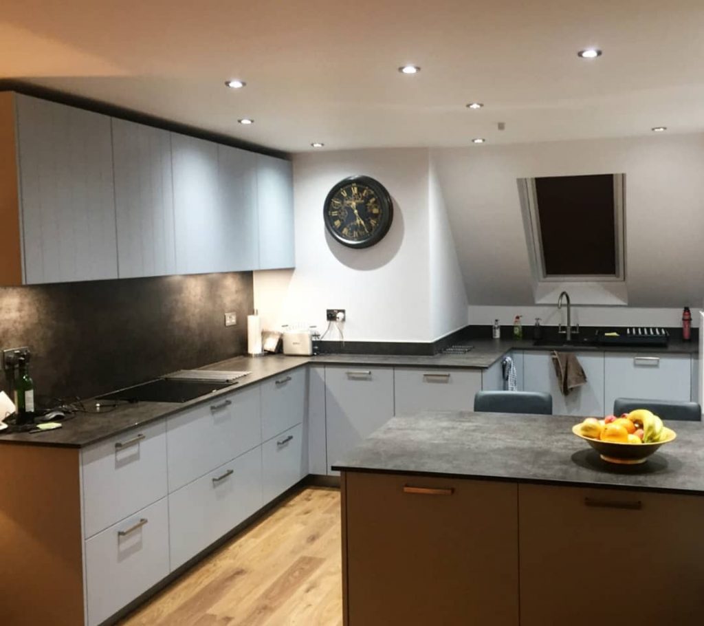 baby blue kitchen cabinets