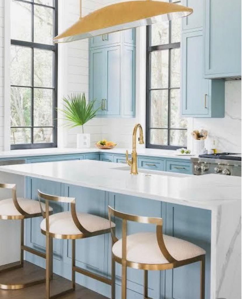 baby blue kitchen cabinets farmhouse