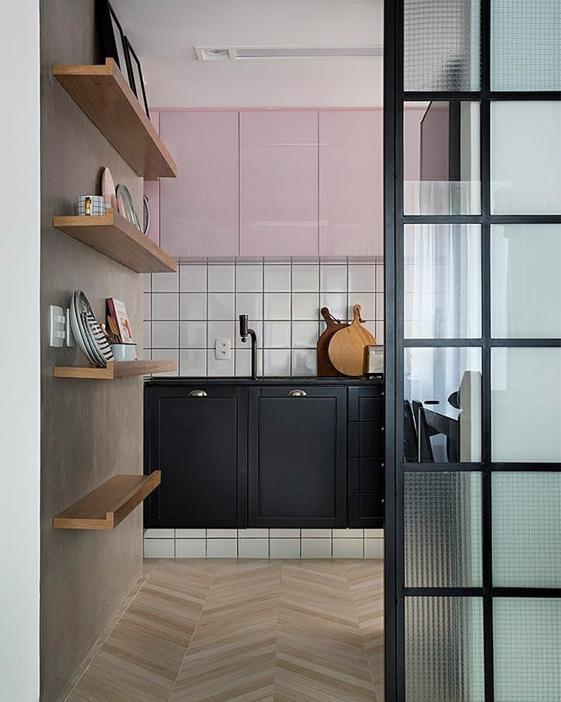 blush pink kitchen cabinets