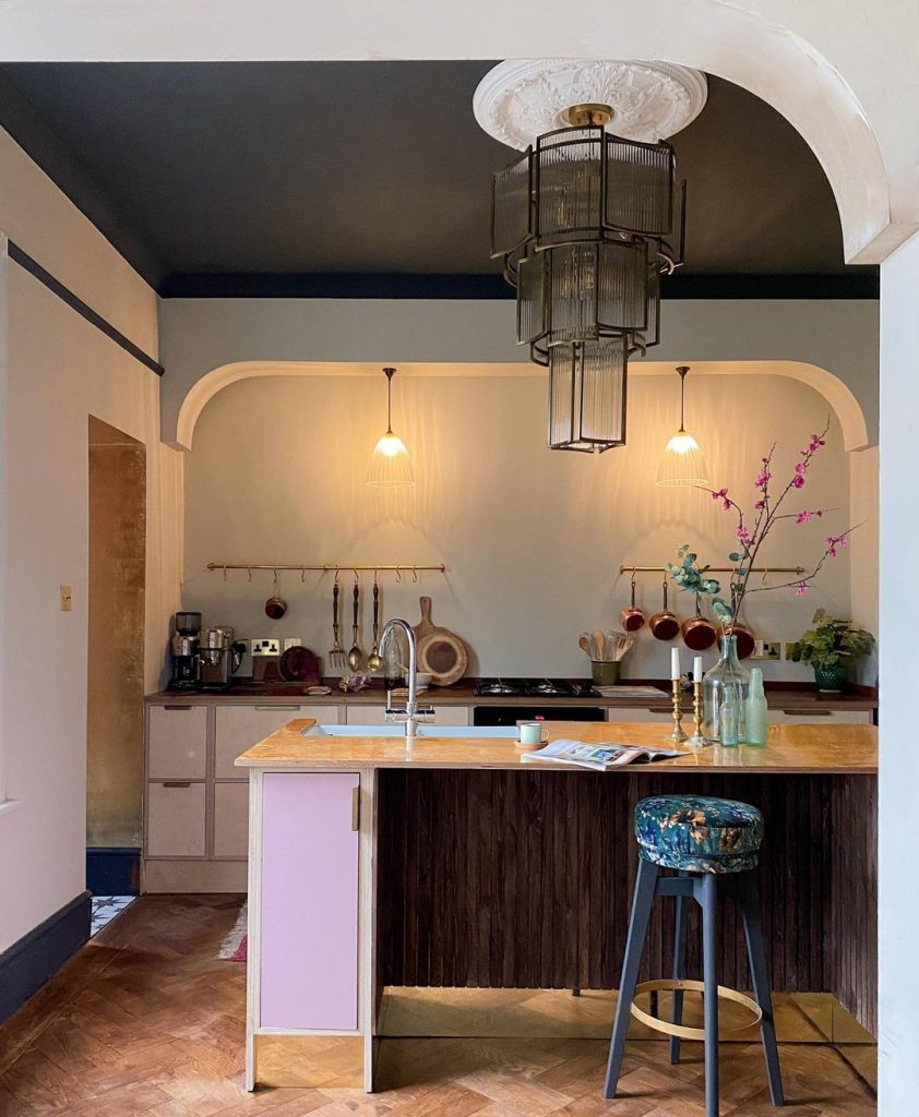 hot pink kitchen cabinets