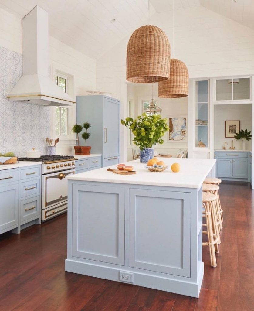 kitchen baby blue décor