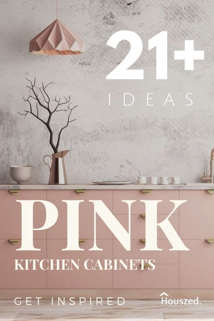 pink kitchen cabinets