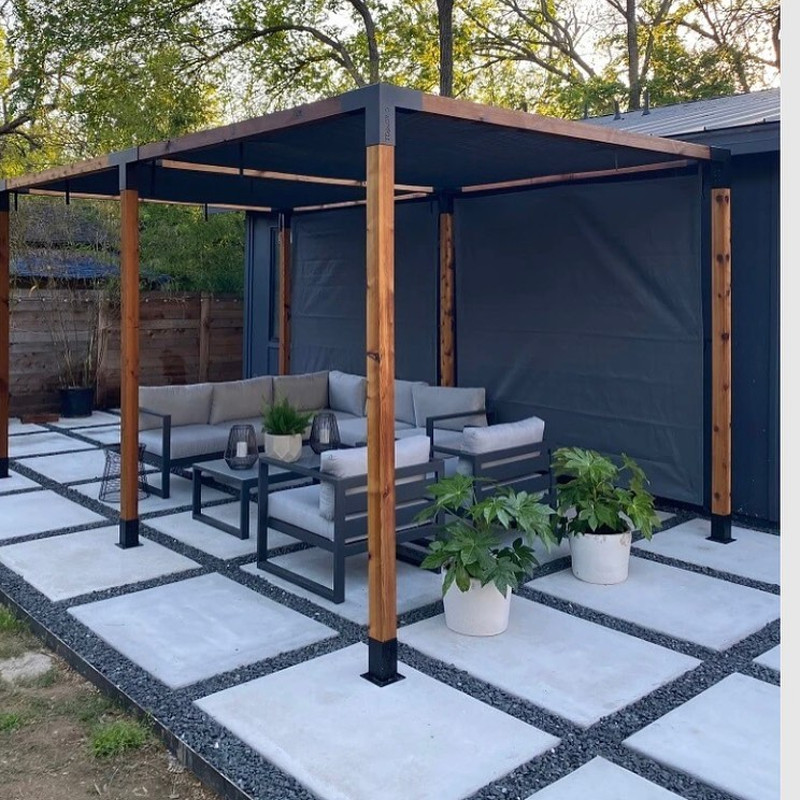 traditional pergola outdoor spaces