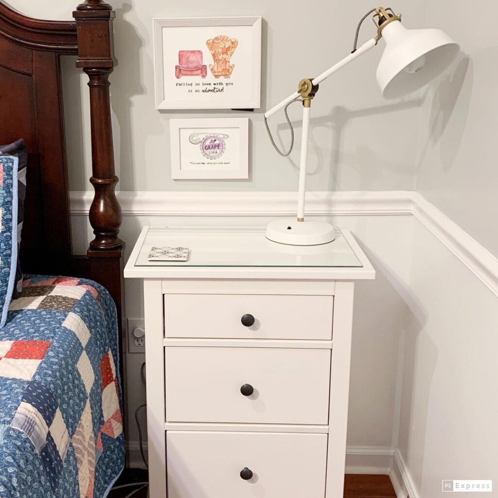 ikea hack bedside table