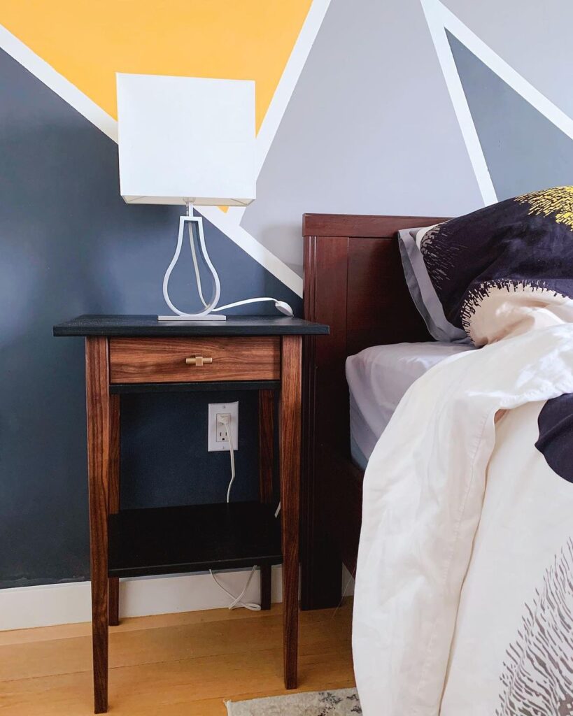 ikea wood nightstand