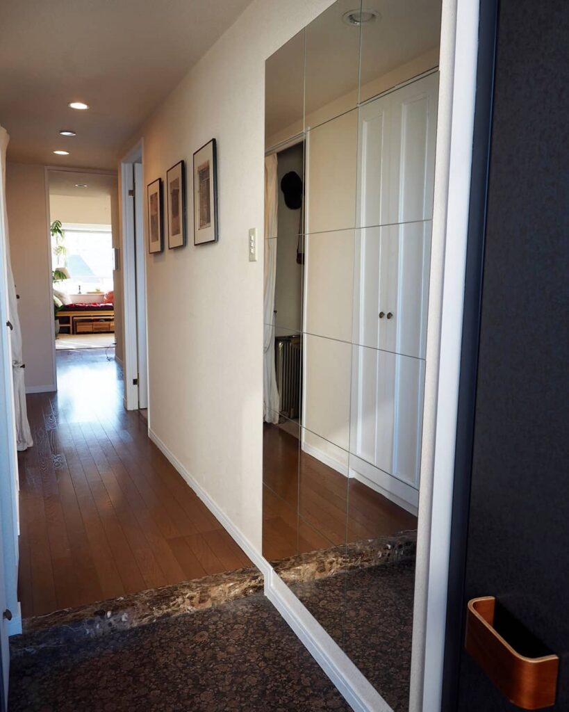 wall filled with ikea lots mirror