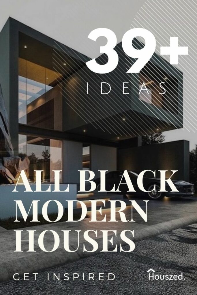 all black modern houses