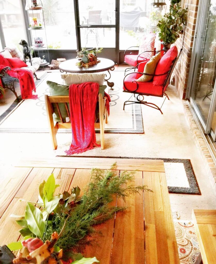 back porch fall decor