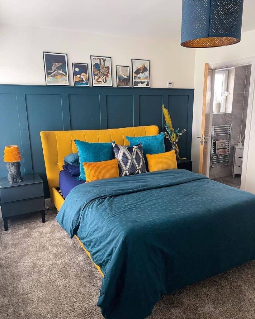 beachy blue and yellow bedroom decorating ideas