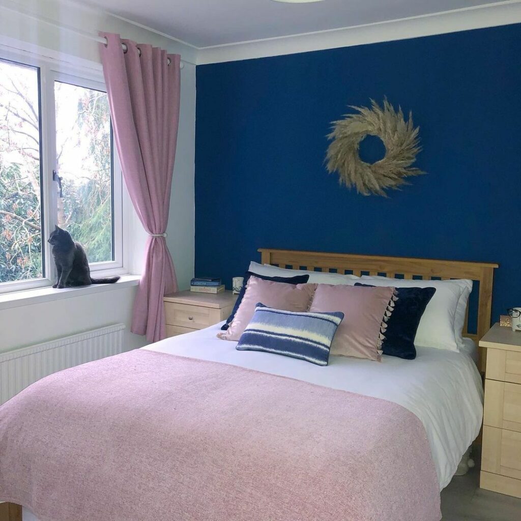 bedroom ideas pink and blue accents