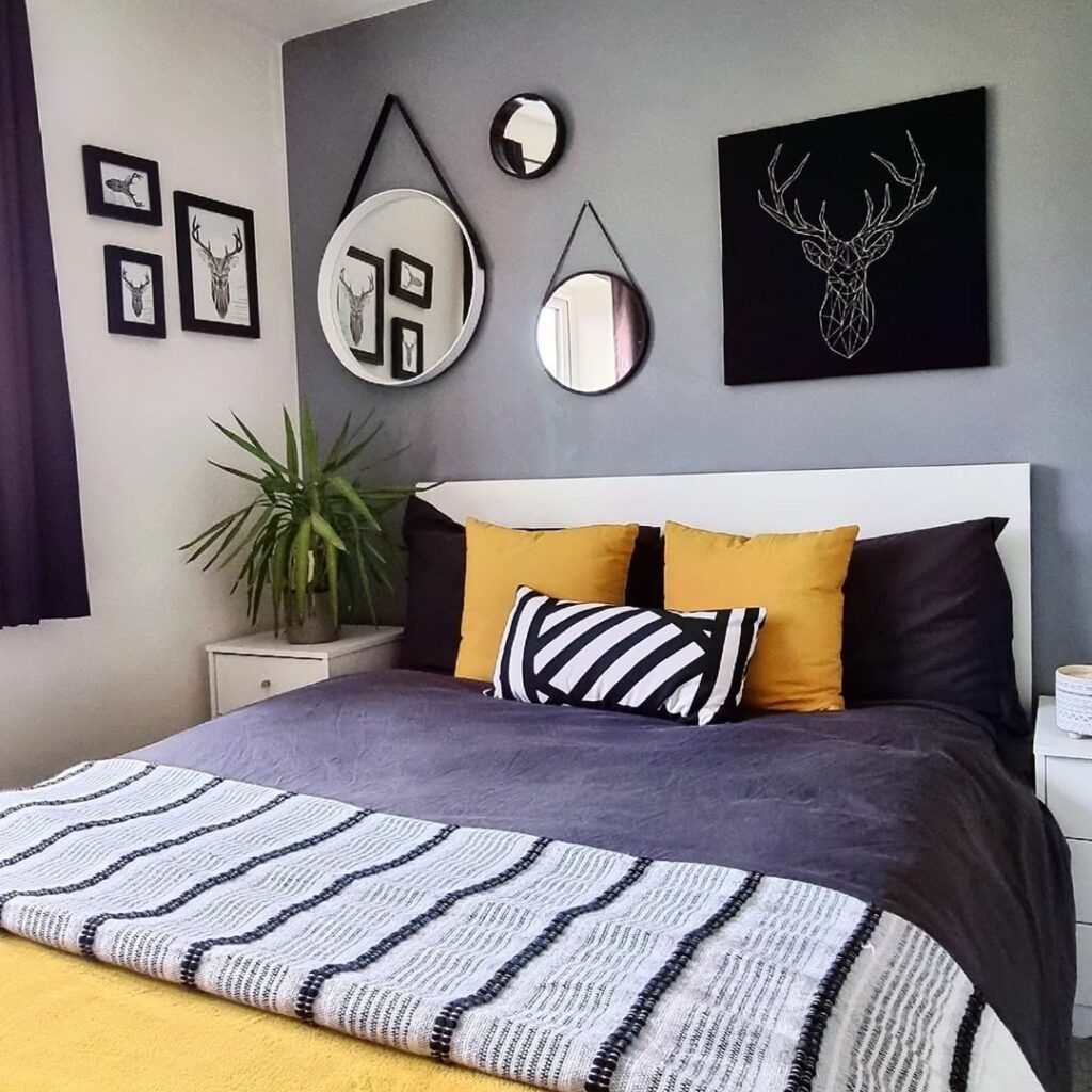 bedroom ideas yellow and blue