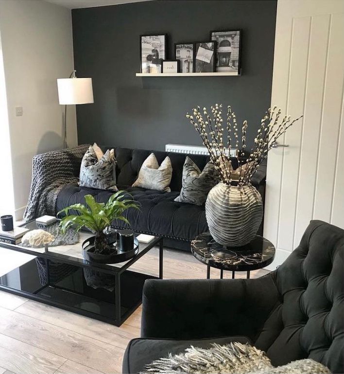 47+ Black Sofa Living Room Ideas That Deliver Style in 2024 Houszed