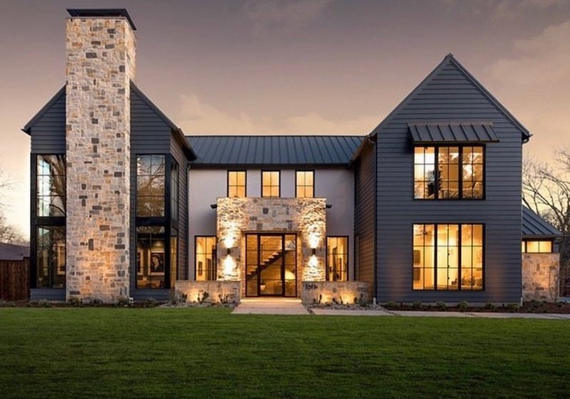 black modern houses 1