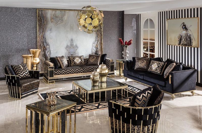 black sofa for living room