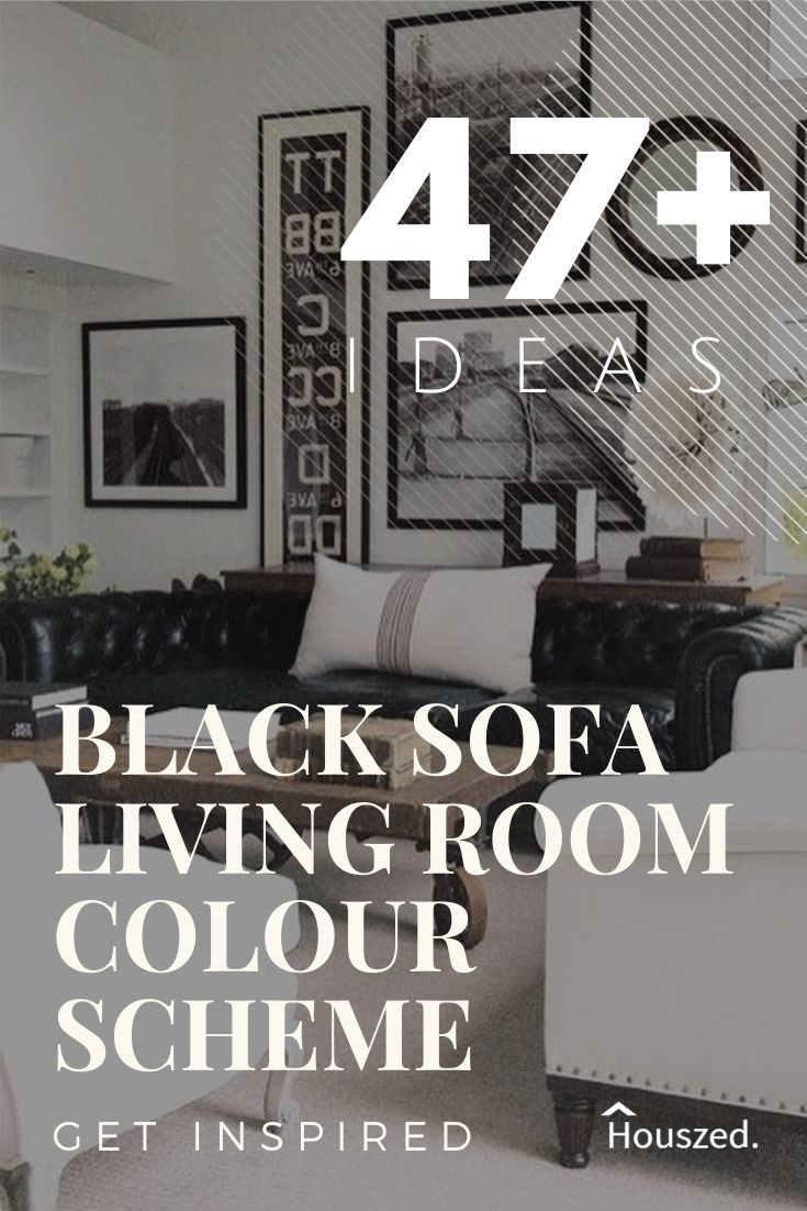 47+ Black Sofa Living Room Ideas That Deliver Style in 2024 Houszed