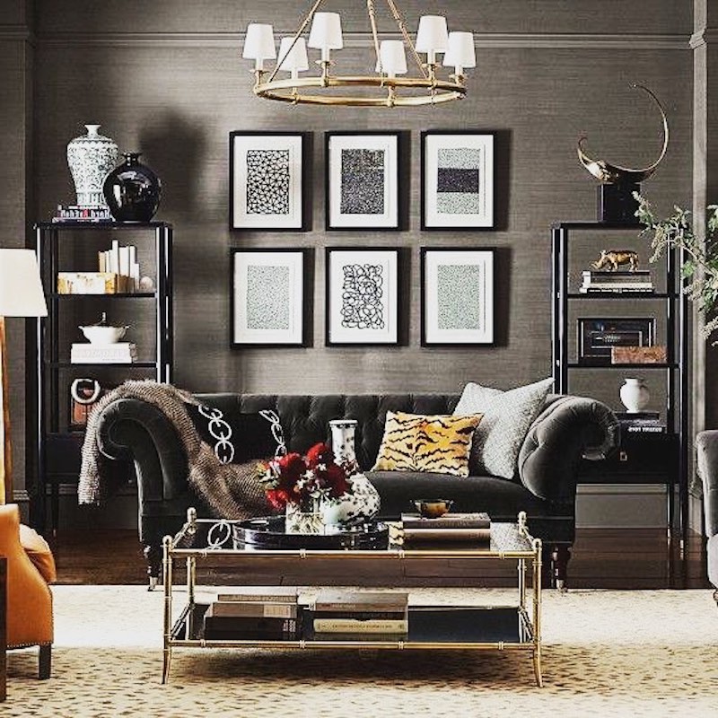 black sofa living room decorating ideas