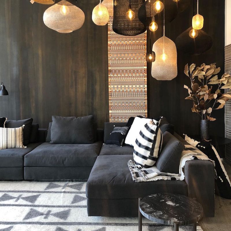 47+ Black Sofa Living Room Ideas That Deliver Style in 2025 | Houszed