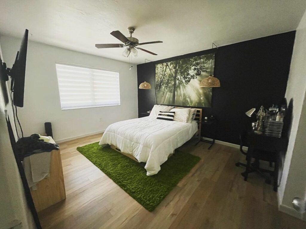 black white and lime green bedroom ideas 1