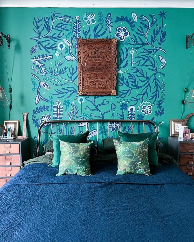 blue and green bedroom paint ideas