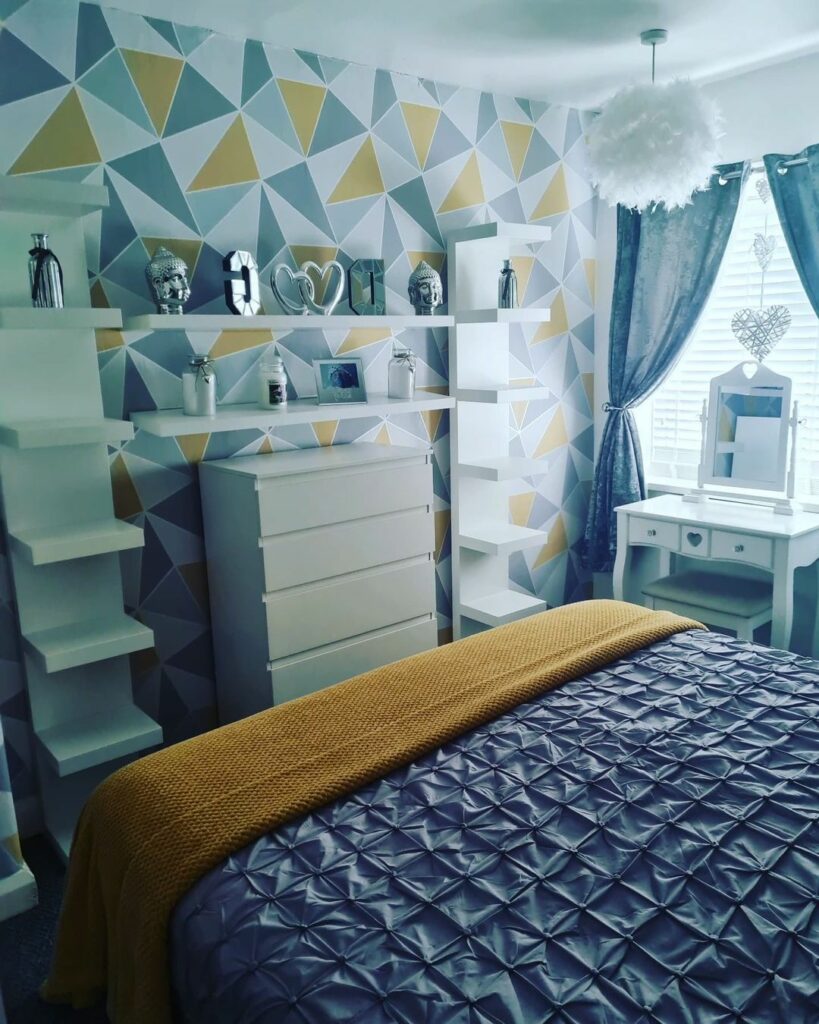 blue and yellow and green bedroom ideas 1