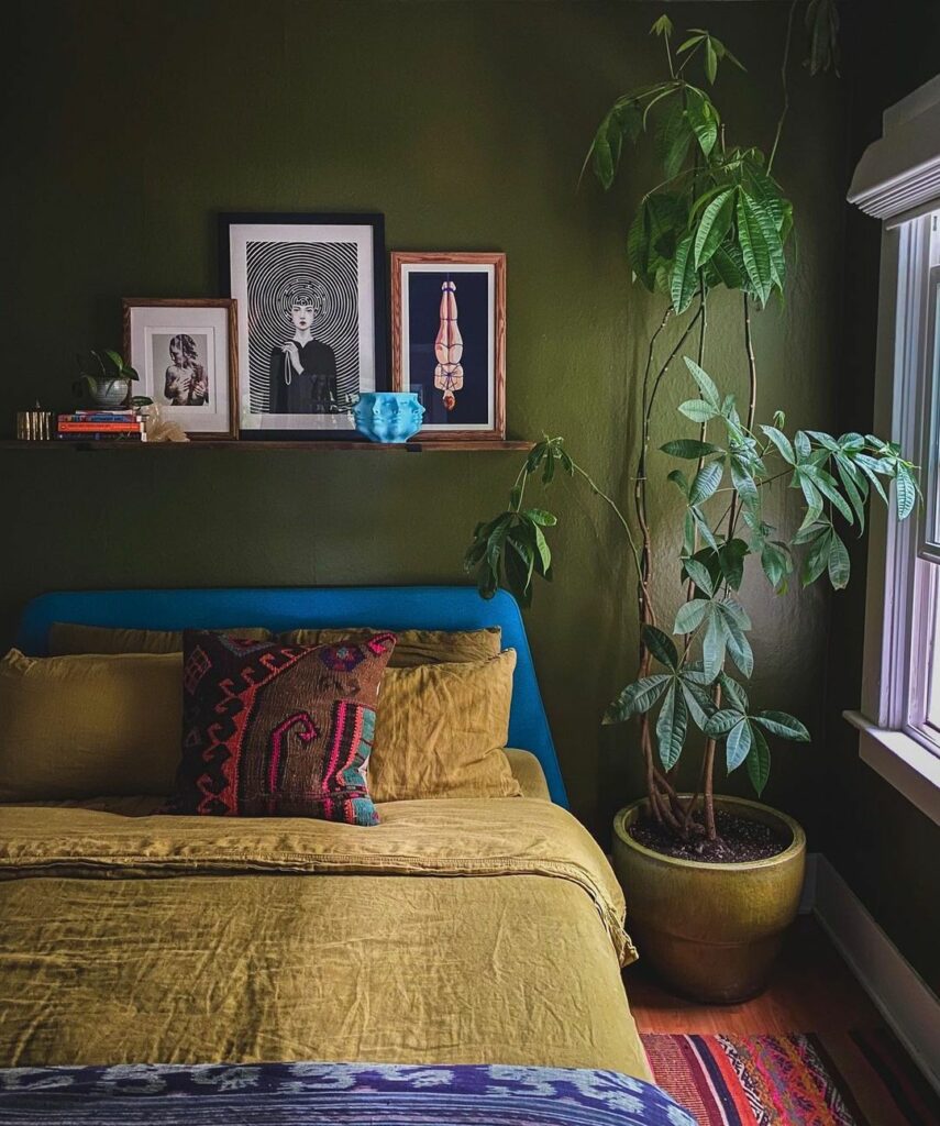 blue and yellow and green bedroom ideas