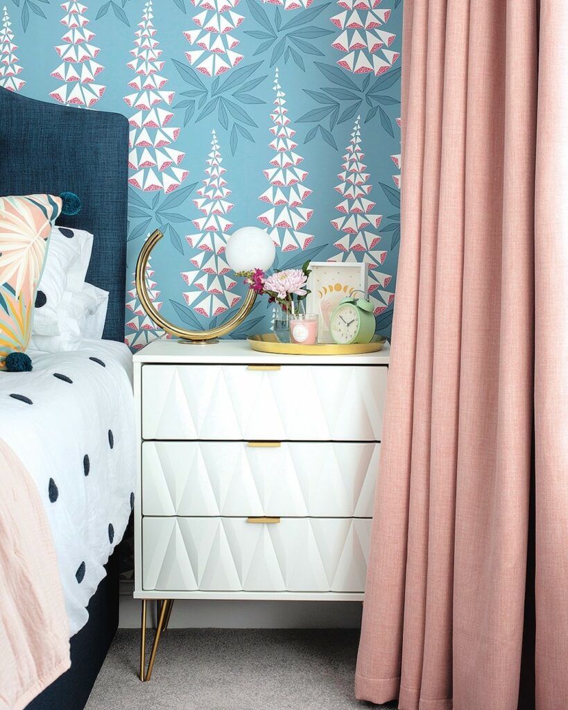 blue pink and grey bedroom ideas