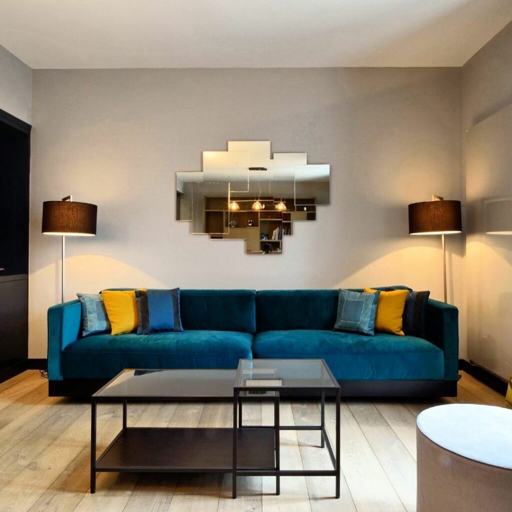 blue sofa living room decor ideas